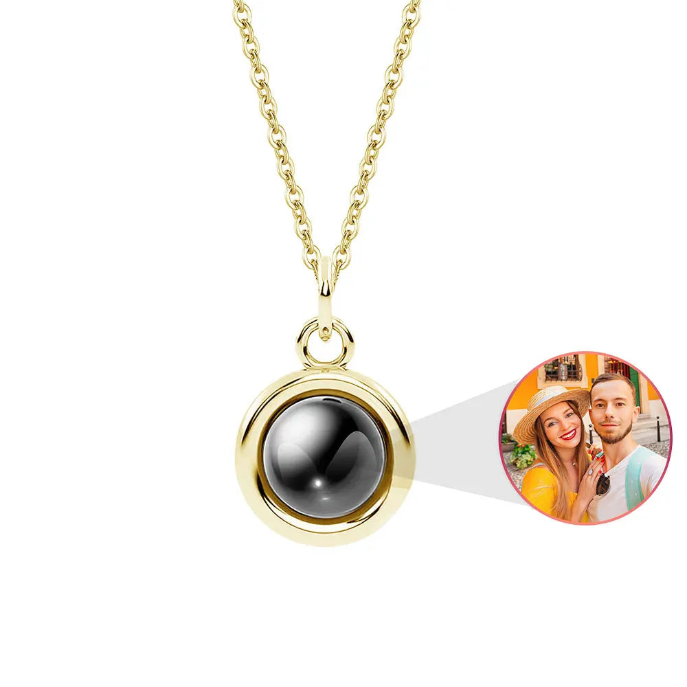 Custom Photo Projection Necklace with Photo Inside Cat Dog Paw Pendant Projection Photo Necklace with Photo Projection